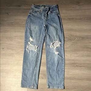 Wild Fable Light Blue Distressed Straight Leg Jeans